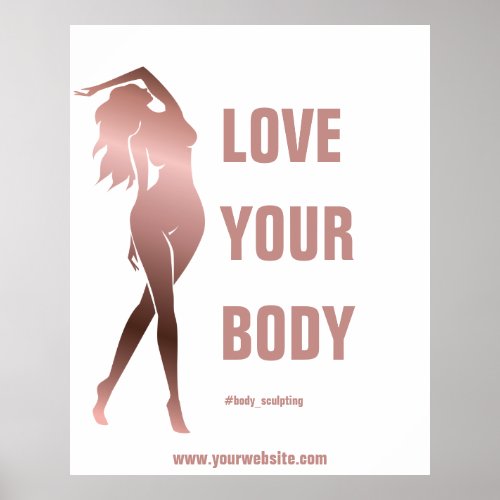 Body sculpting body contouring shaping spa fitness poster