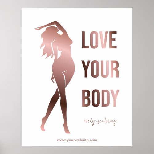 Body sculpting body contouring shaping spa fitness poster