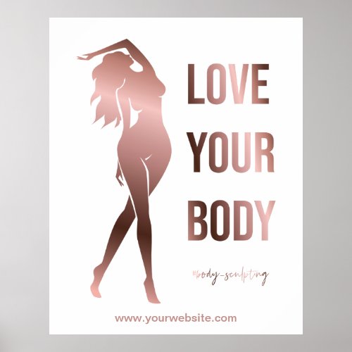 Body sculpting body contouring shaping spa gift  t poster