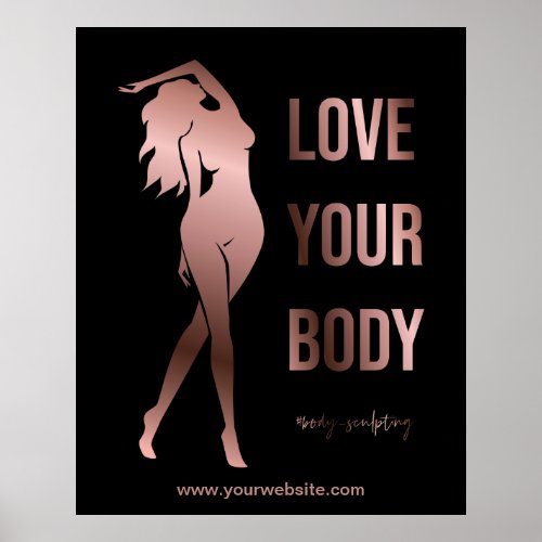 Body sculpting body contouring shaping spa gift  t poster