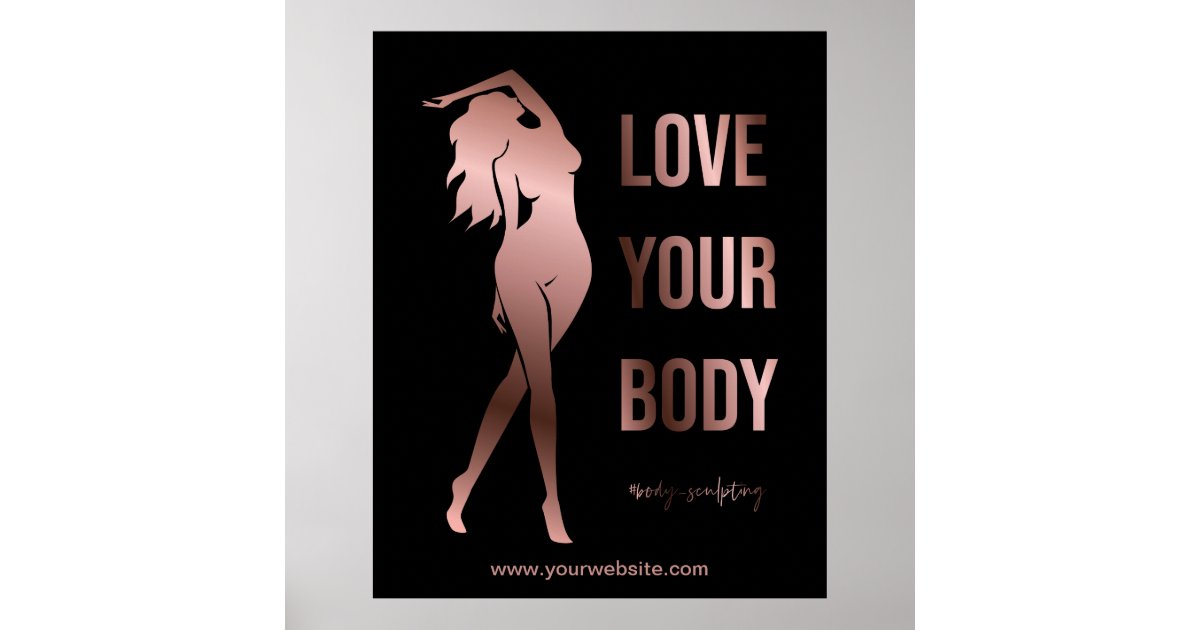 Body sculpting body contouring shaping spa gift t poster | Zazzle