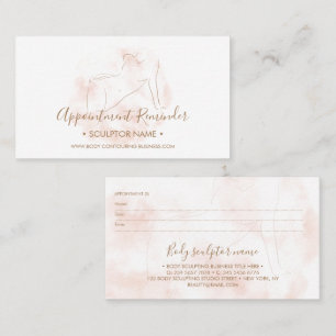 Body sculpting contouring spa appointment cards