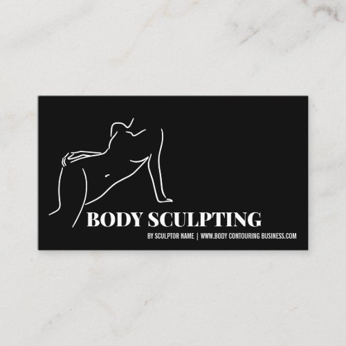 Body sculpting contouring spa beauty salon business card