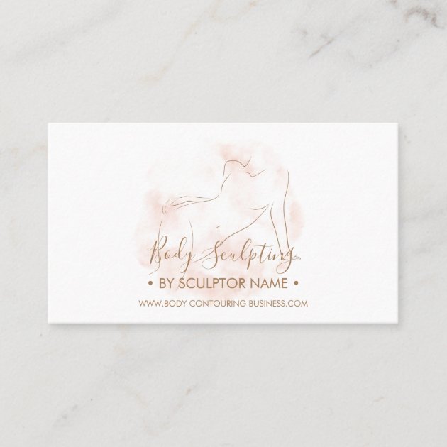 Body sculpting contouring spa business card