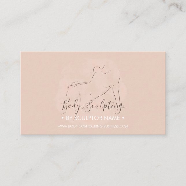 Body sculpting contouring spa esthetician tan business card (Front)