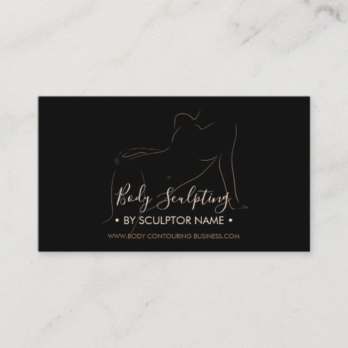Body sculpting contouring spa girl business card