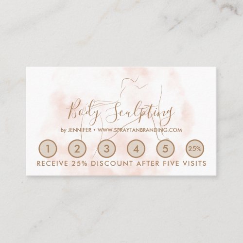 Body sculpting contouring spa loyalty business card