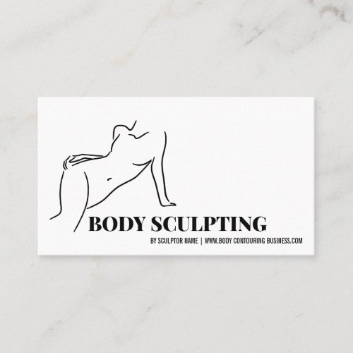 Body sculpting contouring spa simple business card