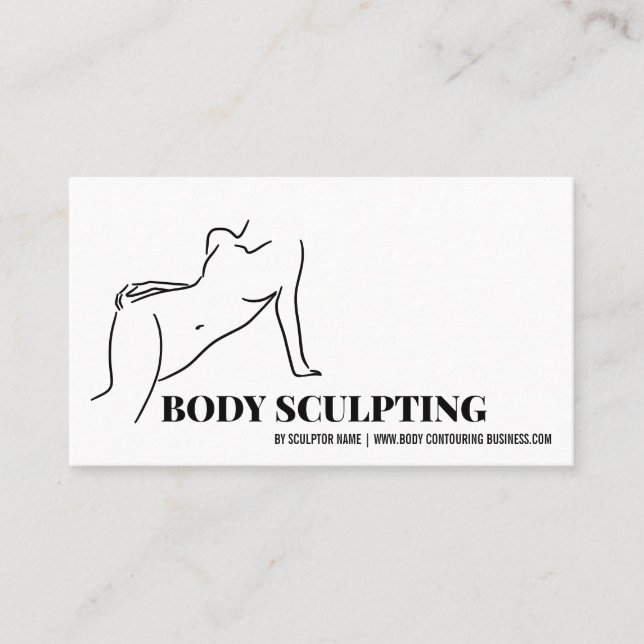 Body sculpting contouring spa simple business card (Front)