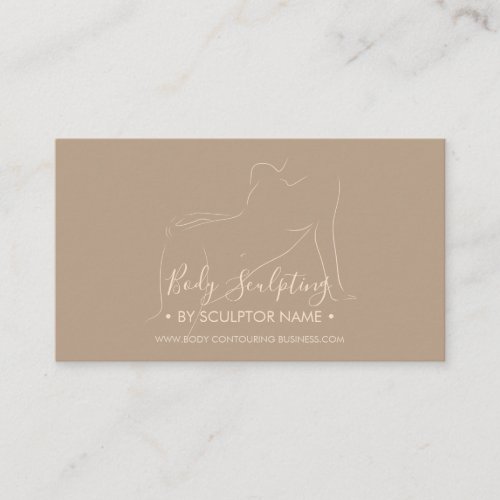 Body sculpting contouring spa tan bronze business card