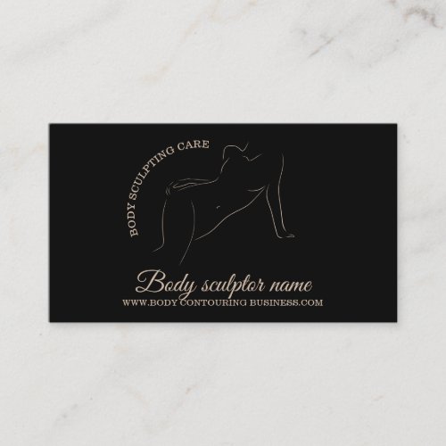 Body sculpting contouring spa tan woman care business card