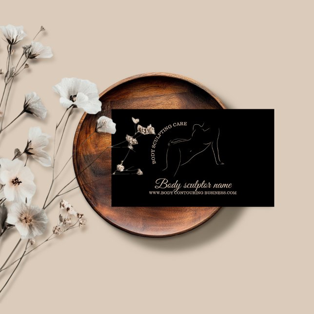 Body sculpting contouring spa tan woman care business card (Creator Uploaded)