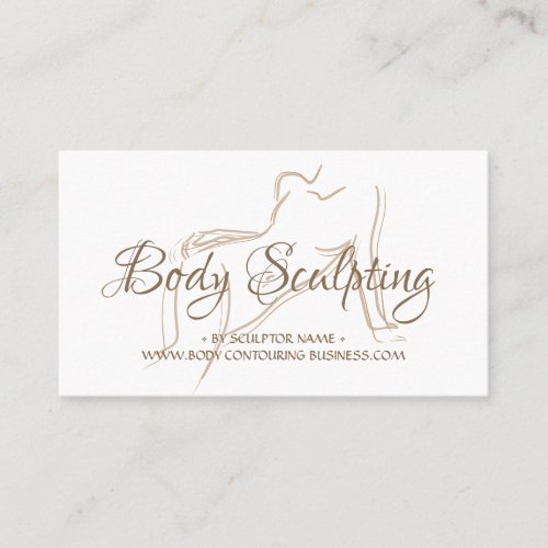Body sculpting contouring spa woman tan business card
