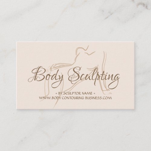 Body sculpting contouring spa woman tan mobile business card