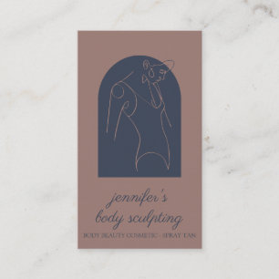 Body Sculpting Contouring Spray Tan Salon Woman Business Card