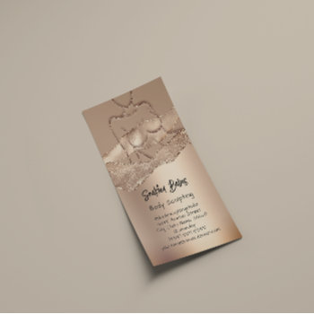 Body Sculpting Cosmetics Logo Qr Code Spa Rose  Business Card by luxury_luxury at Zazzle