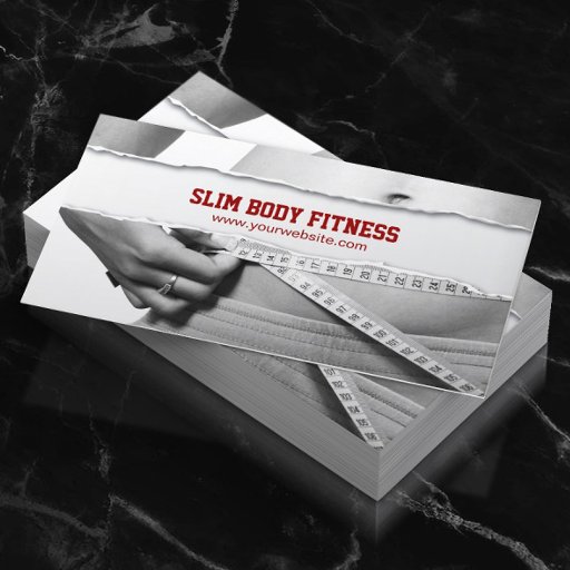 Customizable Slim Body Fitness Business Card