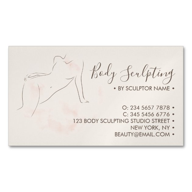 Body sculpting Treatment Care Business Card Magnet