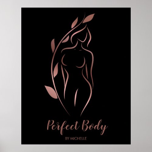 Body Sculpting Wellness Cosmetics Beauty Spa Busin Poster