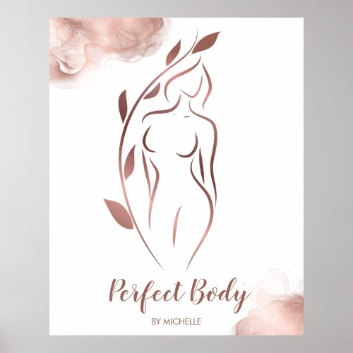 Body Sculpting Wellness Cosmetics Beauty Spa Busin Poster