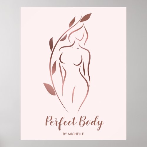 Body Sculpting Wellness Cosmetics Beauty Spa Busin Poster