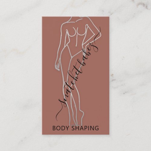 Body Shaping Massage SPA Wellness Rose Silver  Business Card