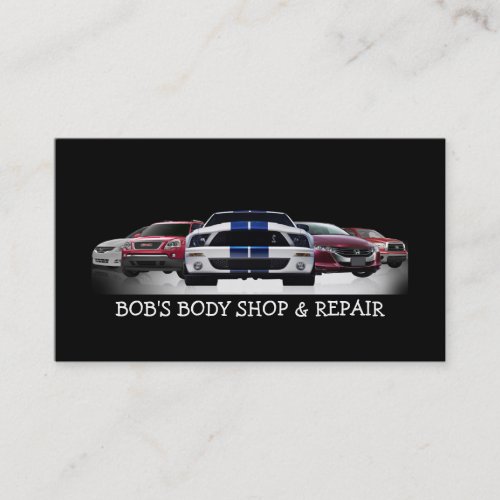 Body Shop and repair business card