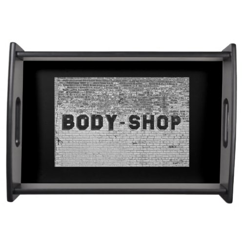 Body Shop on Black Serving Tray