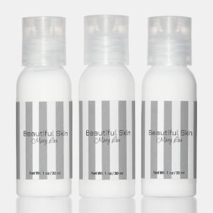 Body & Skin Lotion Travel Bottle Set Grey & White