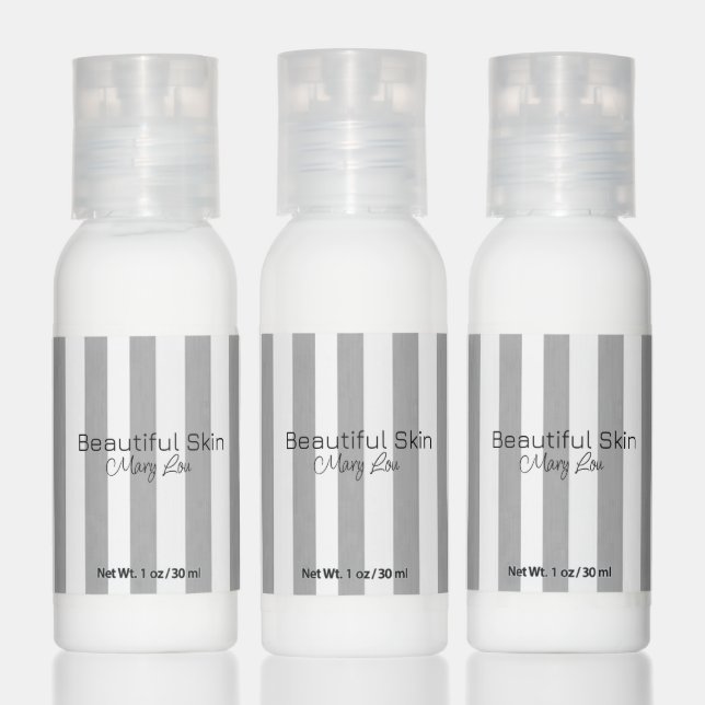  Body & Skin Lotion Travel Bottle Set Grey & White (Set)