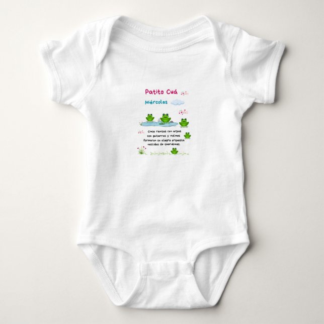 Body tale ducto cutto: Wednesday (3 months) Baby Bodysuit (Front)