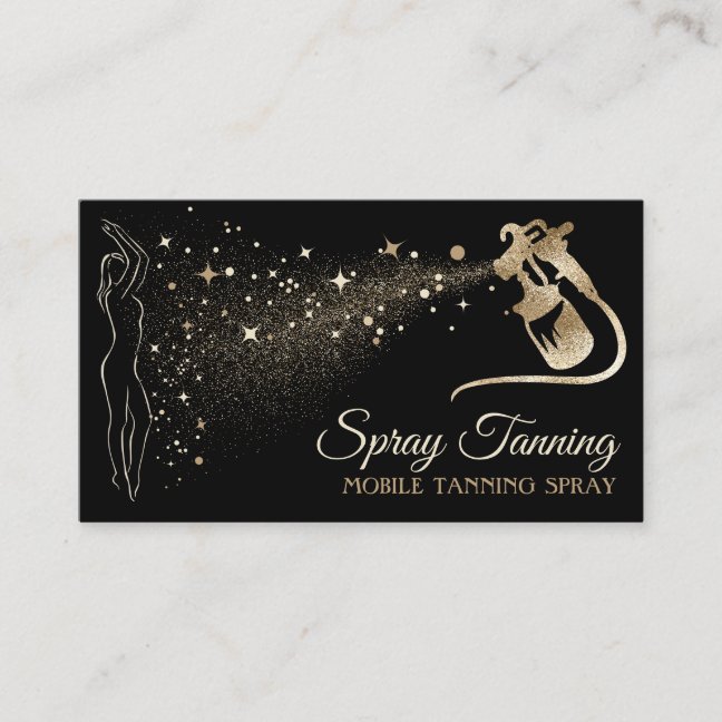 Body Tan Spray Business Card