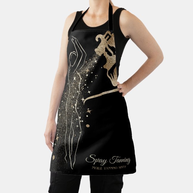 Body Tan Spray glitter stars makeup Apron