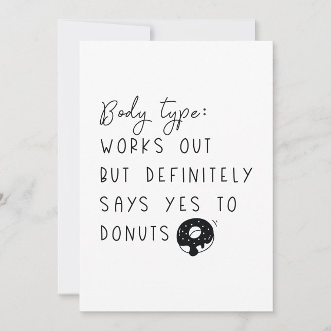 Body Type Donuts Thank You Card (Front)