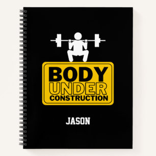 Body Under Construction Custom Name Notebook