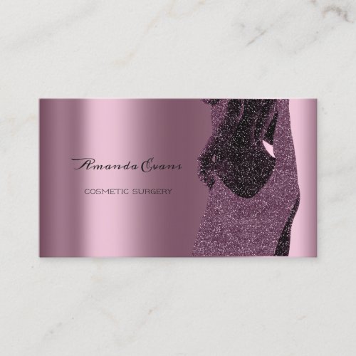 Body Venus Cosmetic Beauty Surgery Plum Eggplant Appointment Card