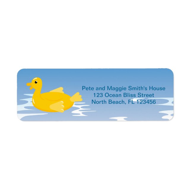 Bodyboard boy fun beach birthday party label (Front)