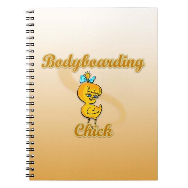 Bodyboarding Chick Notebook (Front)
