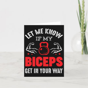 Bodybuilder Biceps Gym Fitness Workout Motivation Card