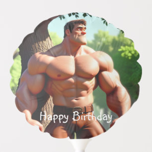 Bodybuilder Birthday Balloon