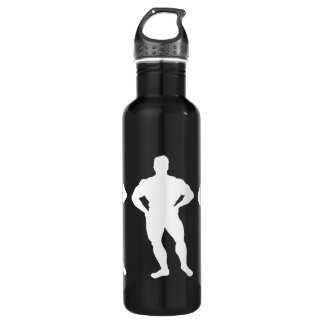 Bodybuilder Black White Bottle
