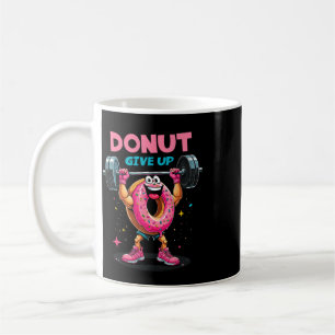 Bodybuilder Donut Give Up Humor Gym Workout Joke M Coffee Mug
