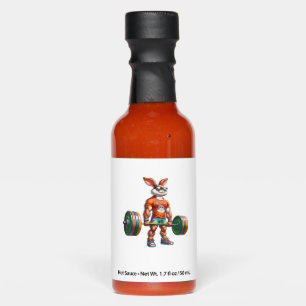 Bodybuilder Easter Bunny Powerlifting Deadlife Gym Hot Sauces