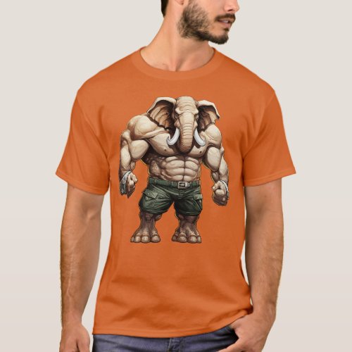 Bodybuilder Elephant 2 T_Shirt