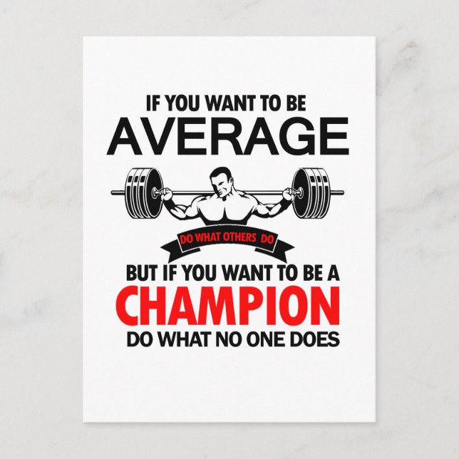 bodybuilder gift postcard (Front)