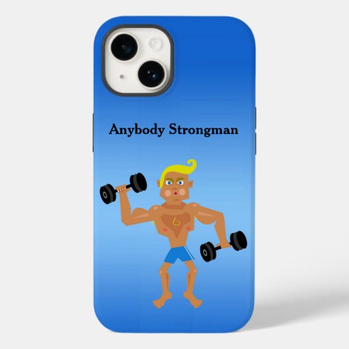Bodybuilder humorous Male sketch personalize Case_Mate iPhone 14 Case