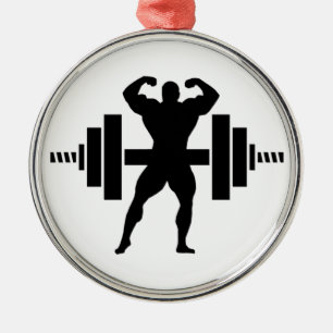 Bodybuilder Metal Ornament