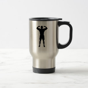 Bodybuilder muscles travel mug
