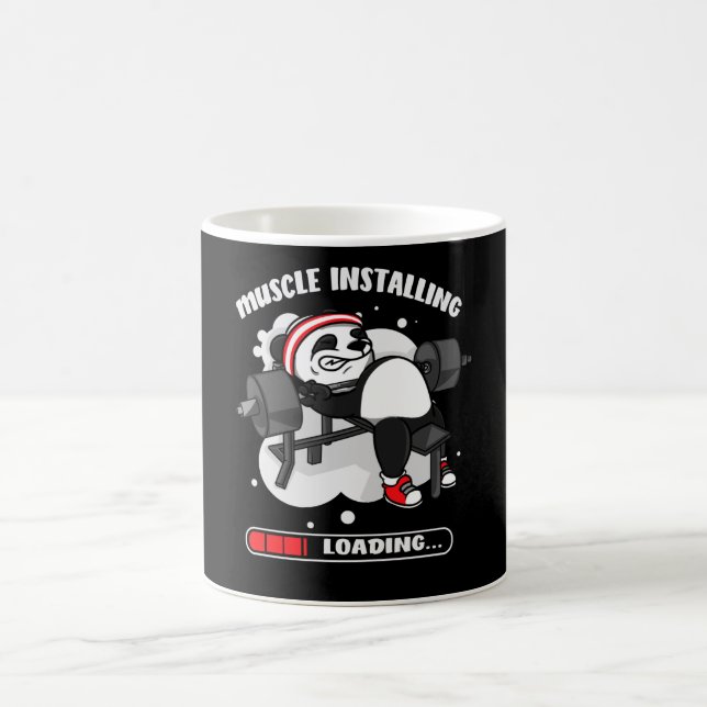 Bodybuilder Panda Muscle Bodybuilder Coffee Mug (Center)