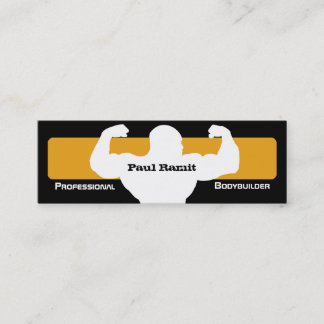 Bodybuilder Pro Orange Black Business Card